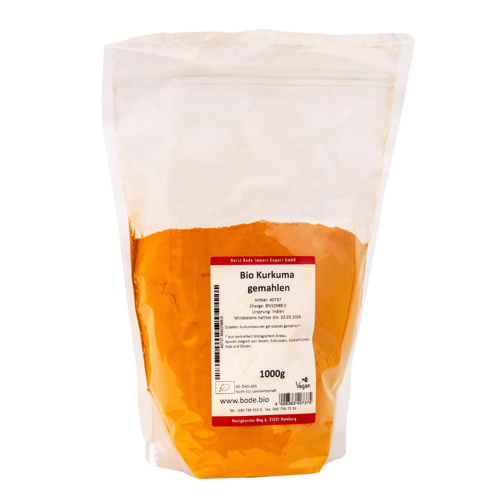 Biologisch gemalen kurkuma 1kg