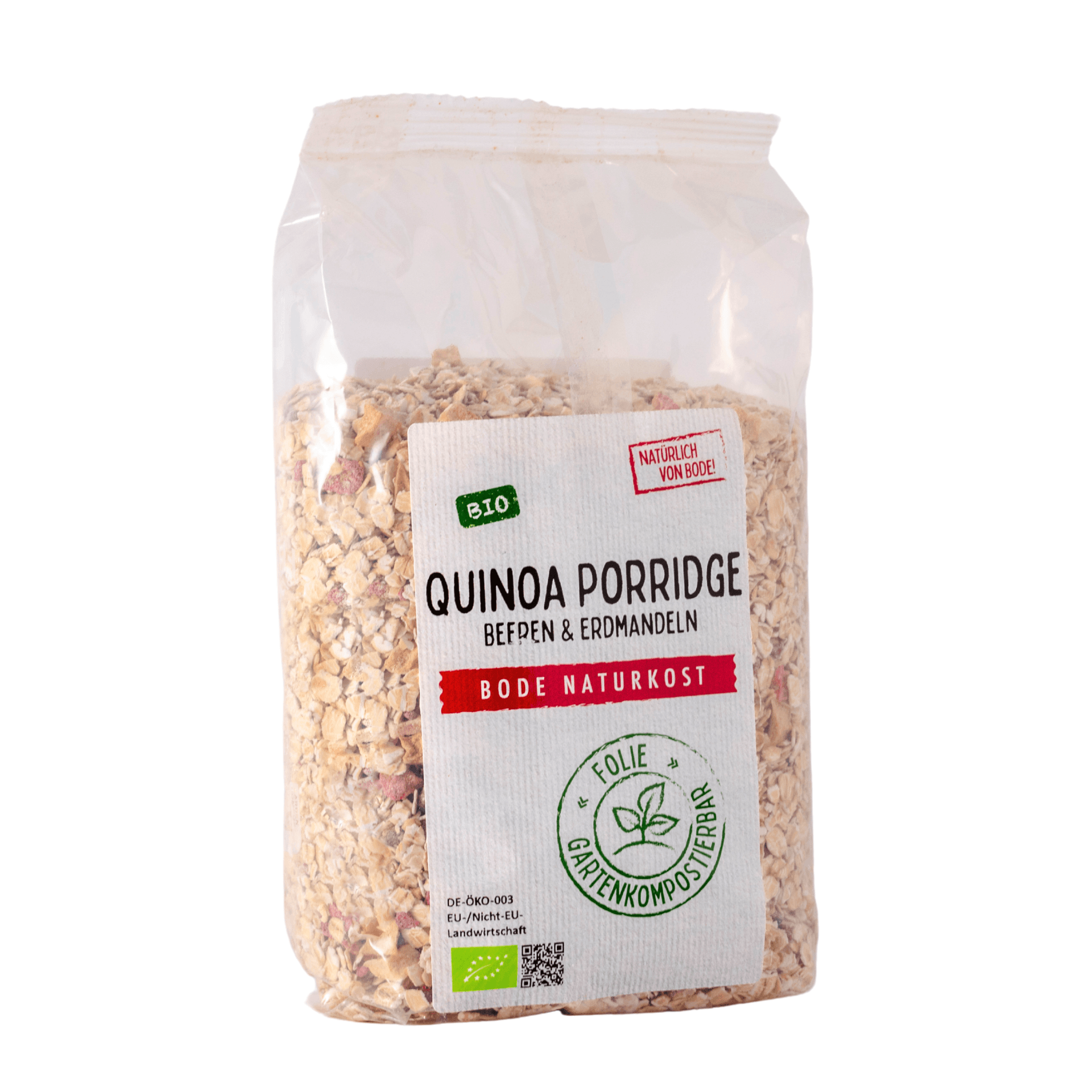 Quinoa Ontbijtgrutten Bessen & Aardamandelen Biologisch, composteerbare tas 6x400g