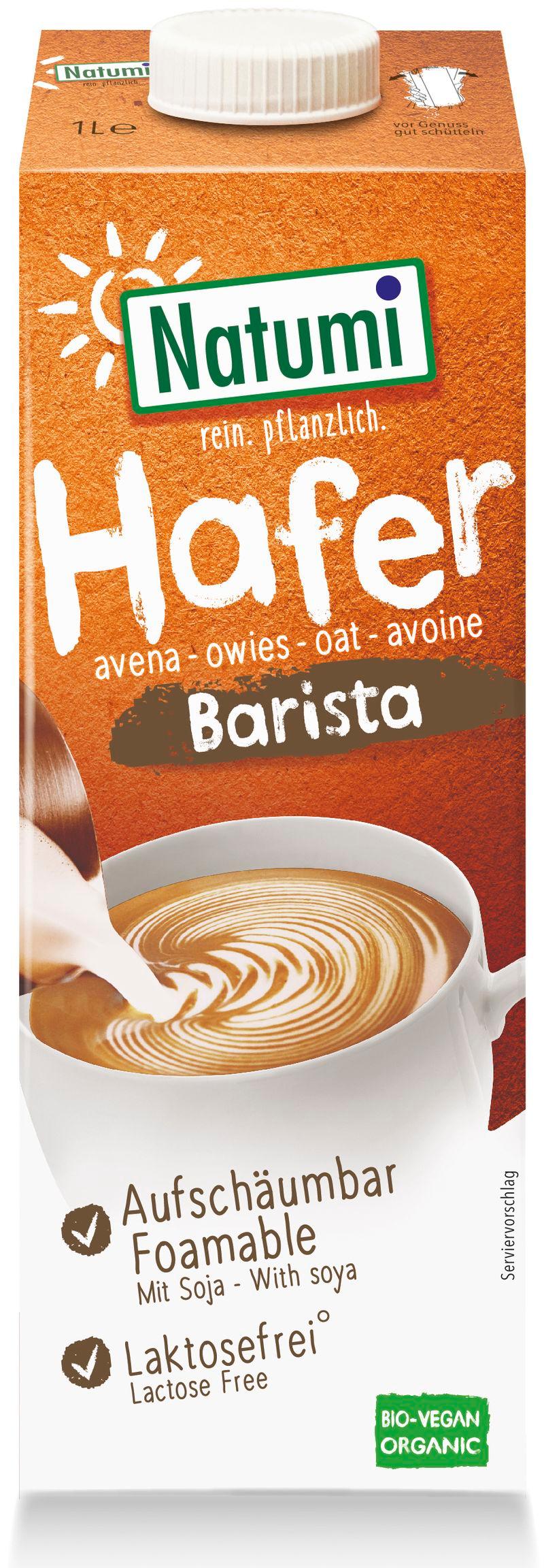 Biologische Barista Haferdrink met Soja ongezoet Natumi 8x1l