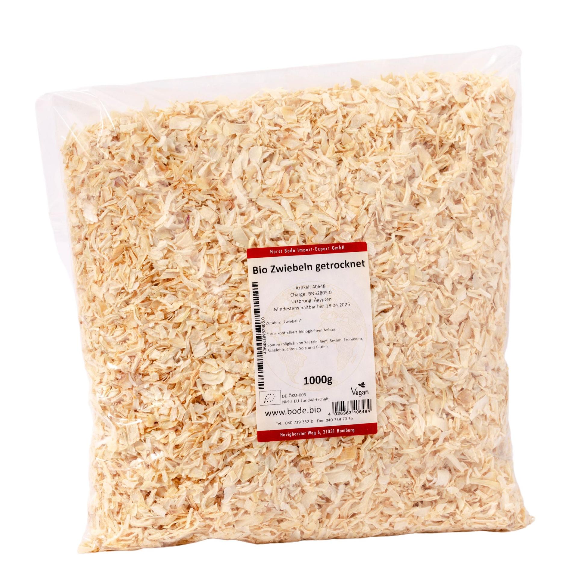 Knapperige gedroogde ui biologisch 1kg