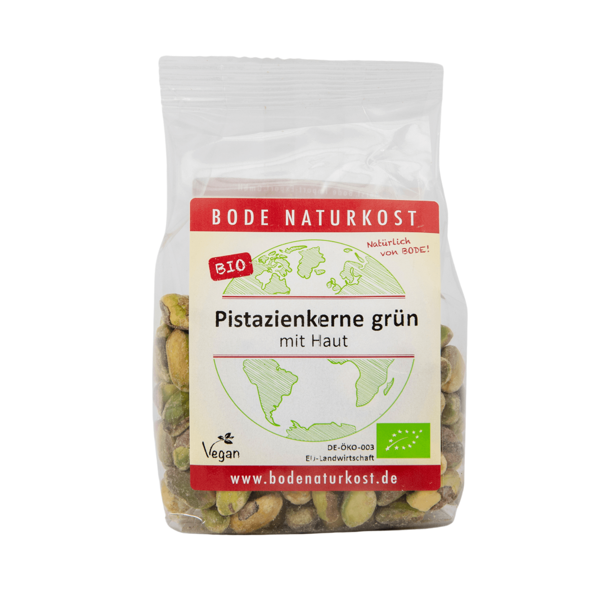Biologische groene pistachenoten met huid 6x100g
