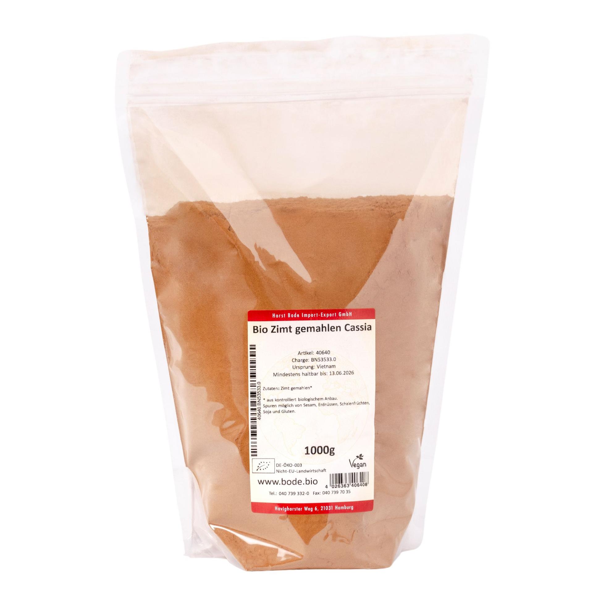 Gemalen kaneel Cassia bio 1kg
