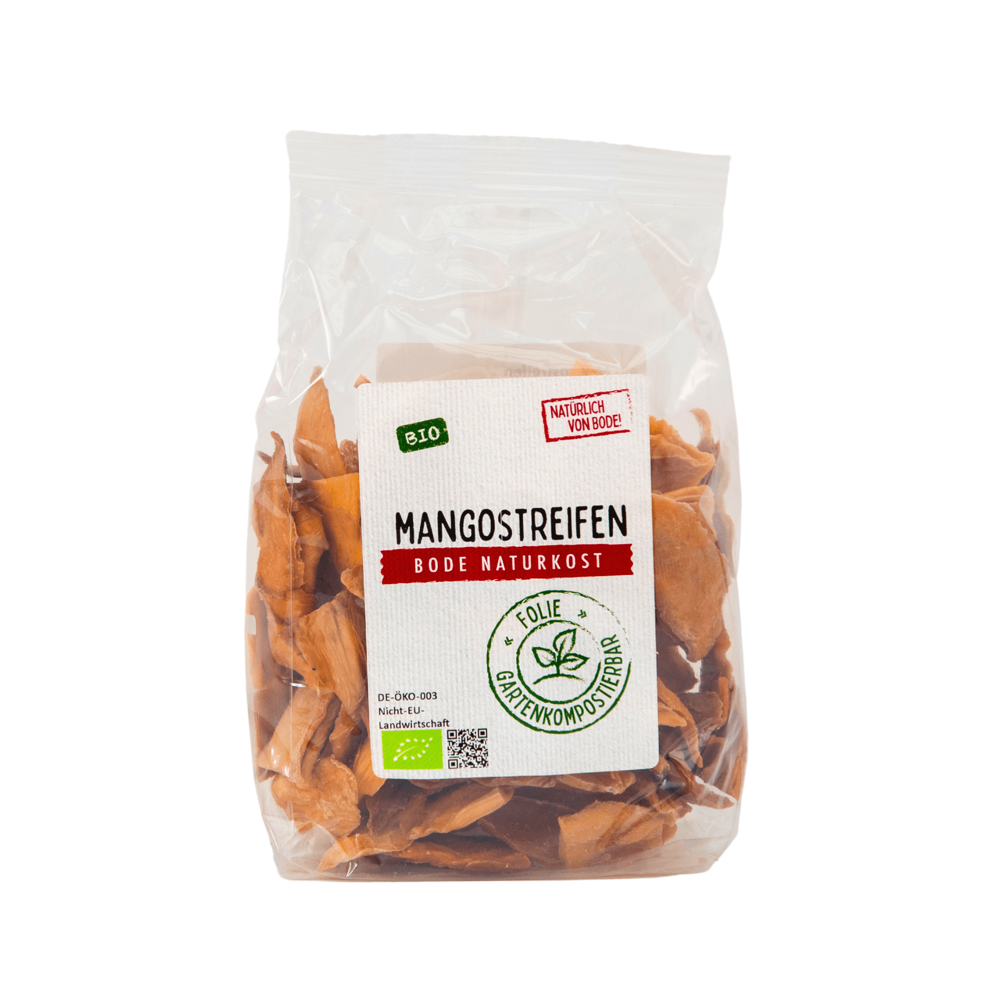 Biologische Mangostroken, tuincomposteerbare zak 6x200g