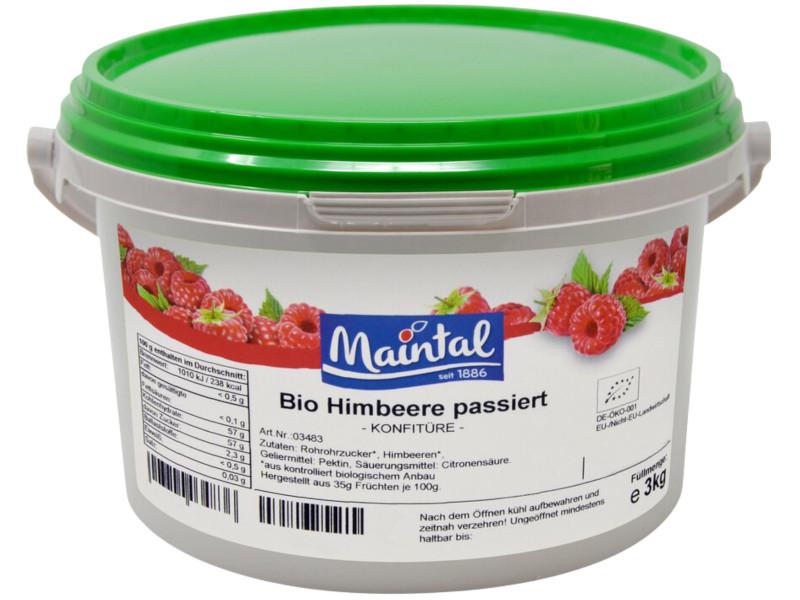 Biologische Himbeerjam Maintal 3kg met Duitse biologische suiker