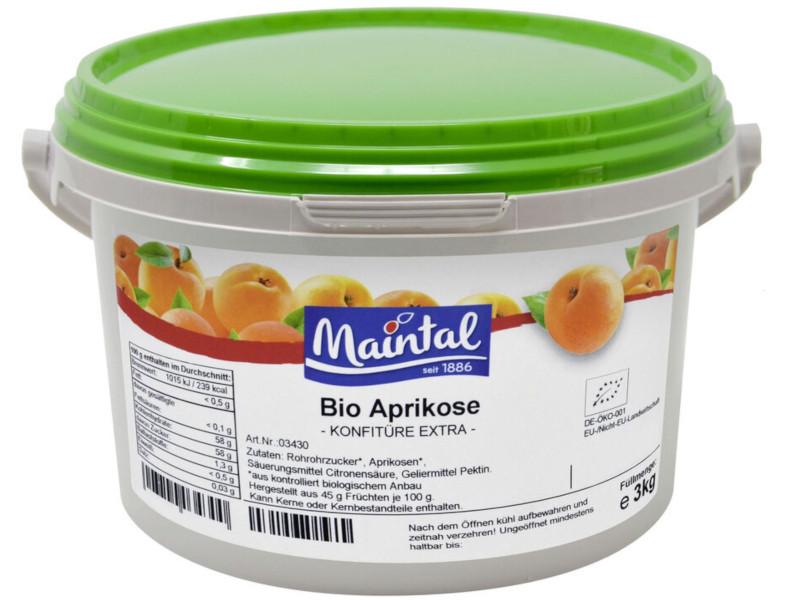 Biologische abrikozenjam Maintal 12,5kg met Duitse biologische suiker