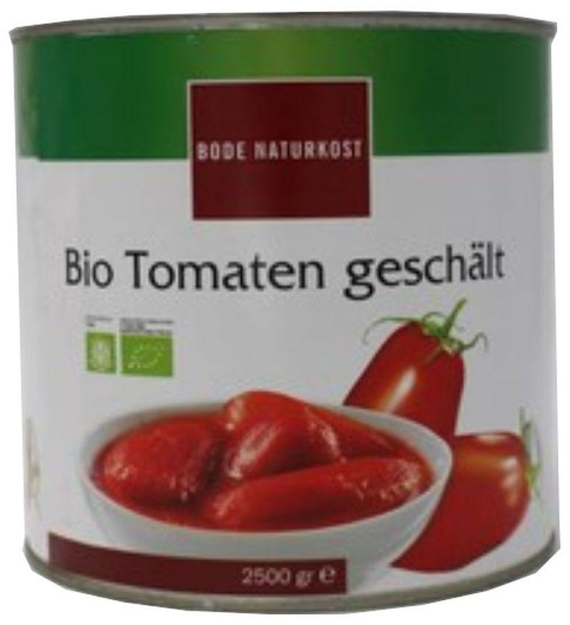 Biologische geschilde tomaten blik 2,5kg, ATG 1,5kg