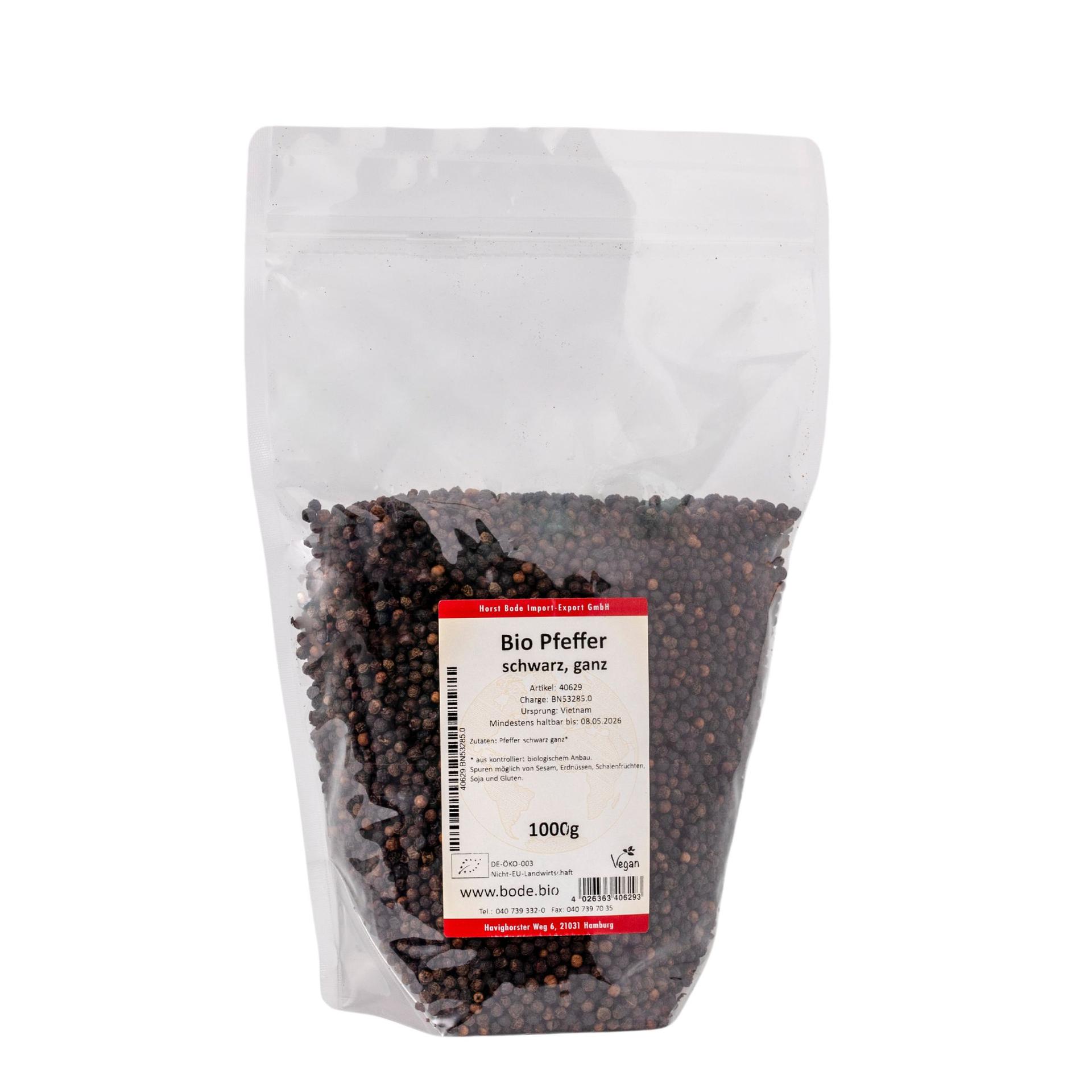 Zwarte peper korrels bio 1kg
