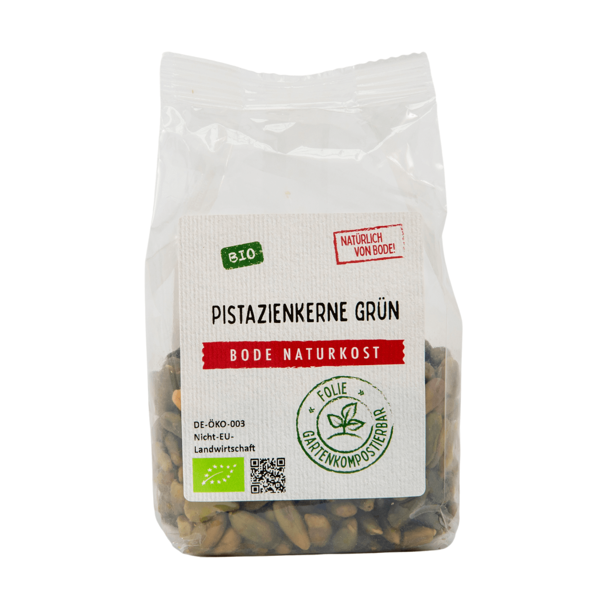 Biologische groene pistachenoten Premium composteerbare zak 6x100g
