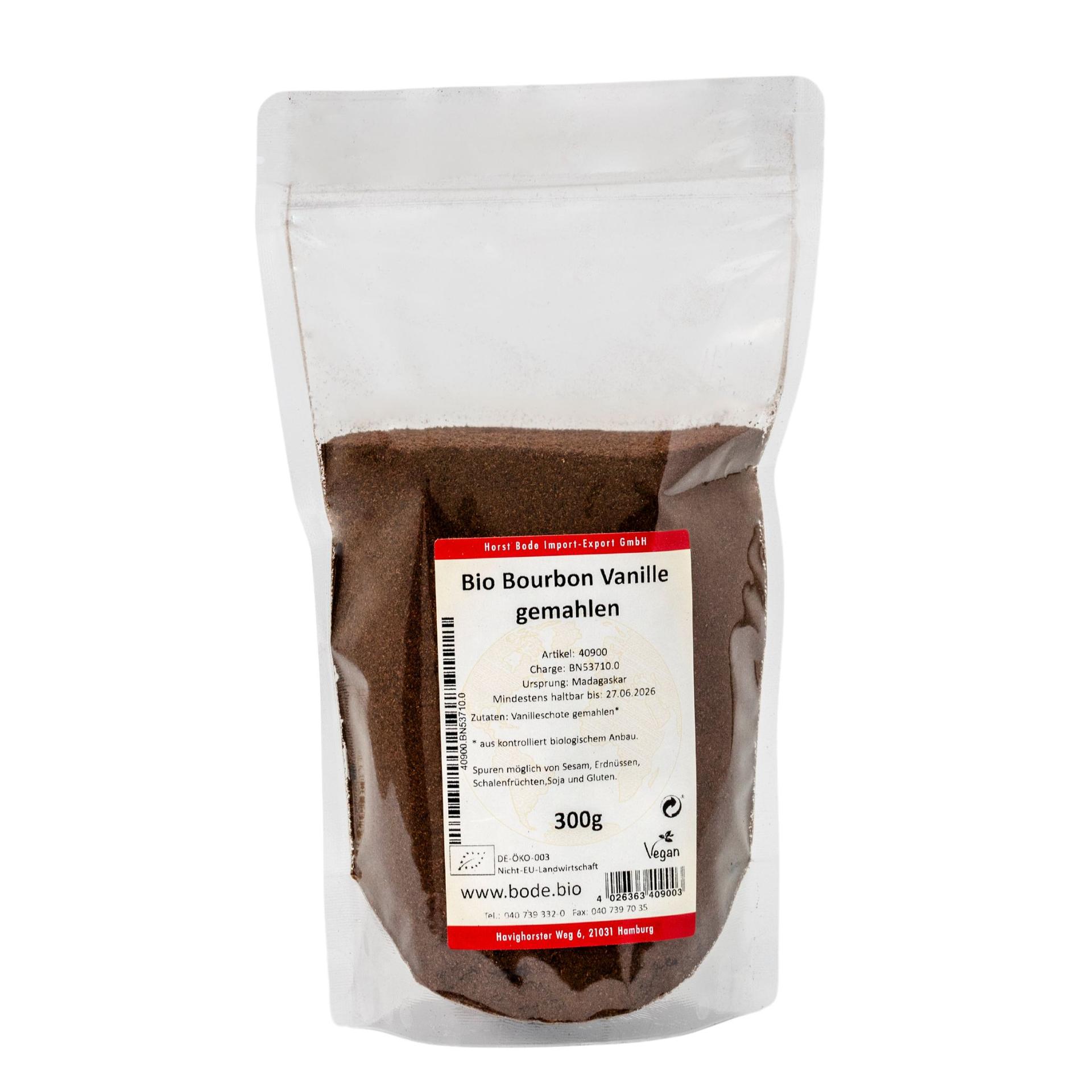 Gemalen Bourbon-vanille biologisch 300g