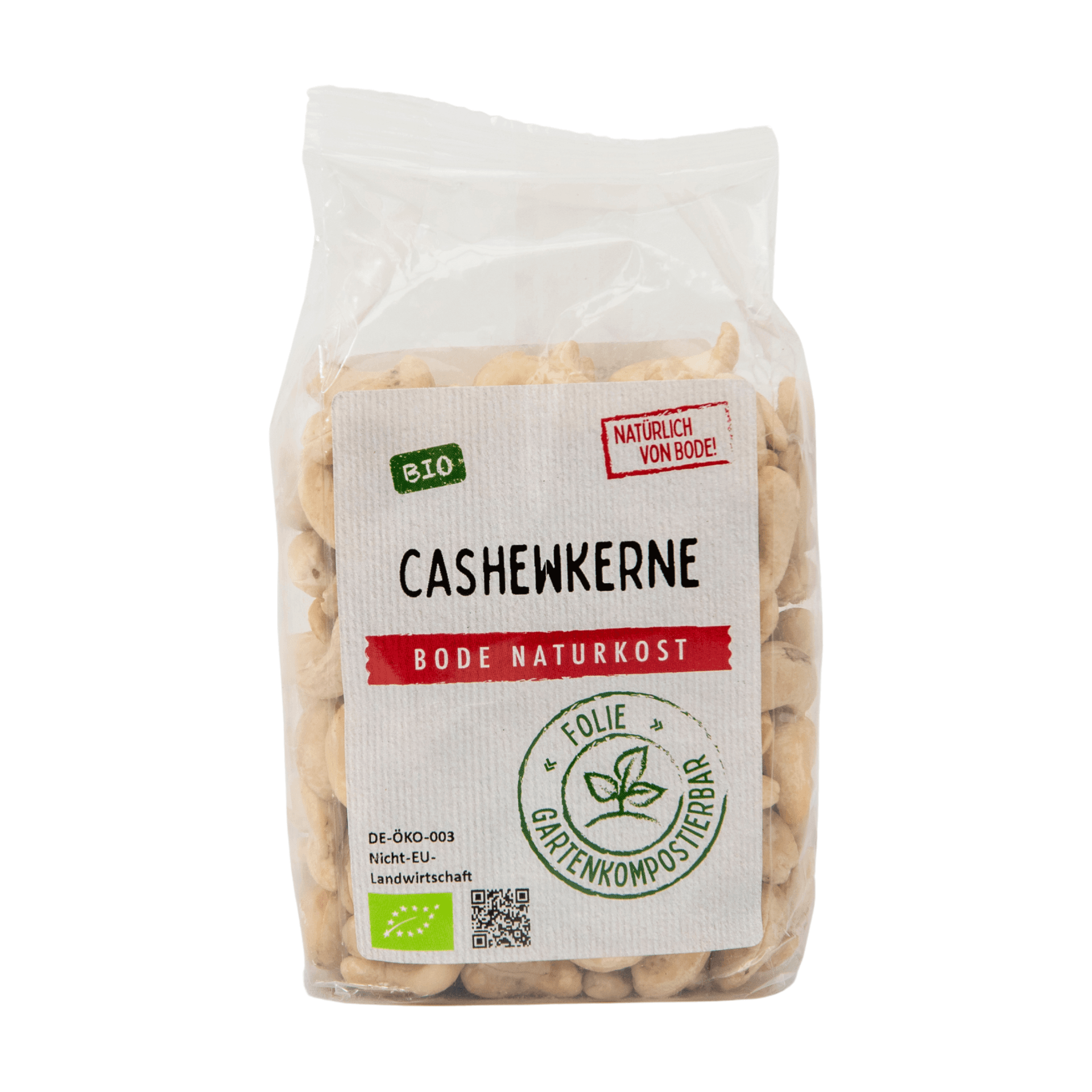 Biologische cashewnoten, composteerbare zak 6x200g