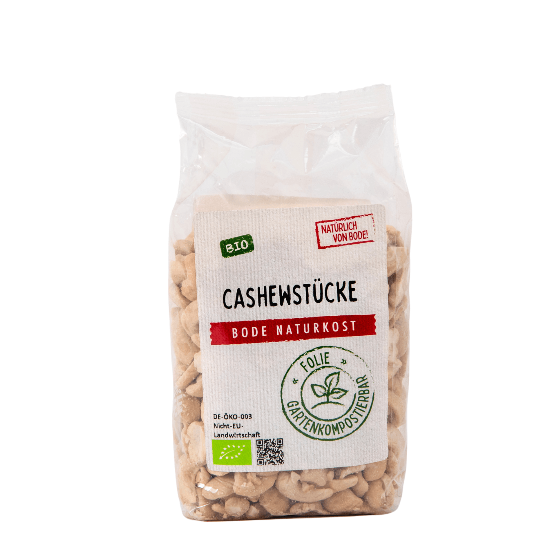 Biologische Cashew-Stukjes, composteerbare zak 6x200g