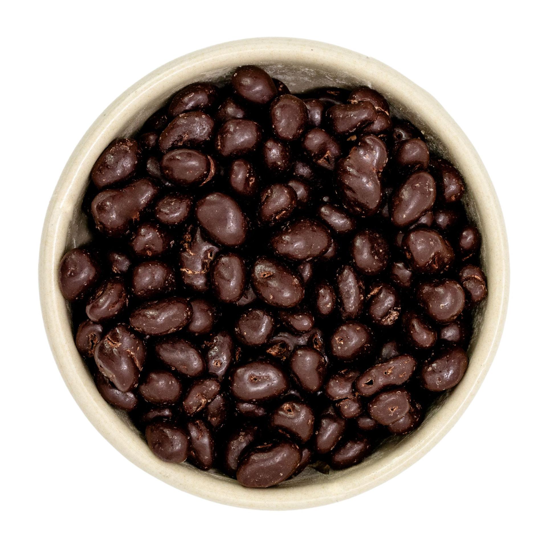 Biologische rozijnen in pure bitterzoete chocolade 5kg