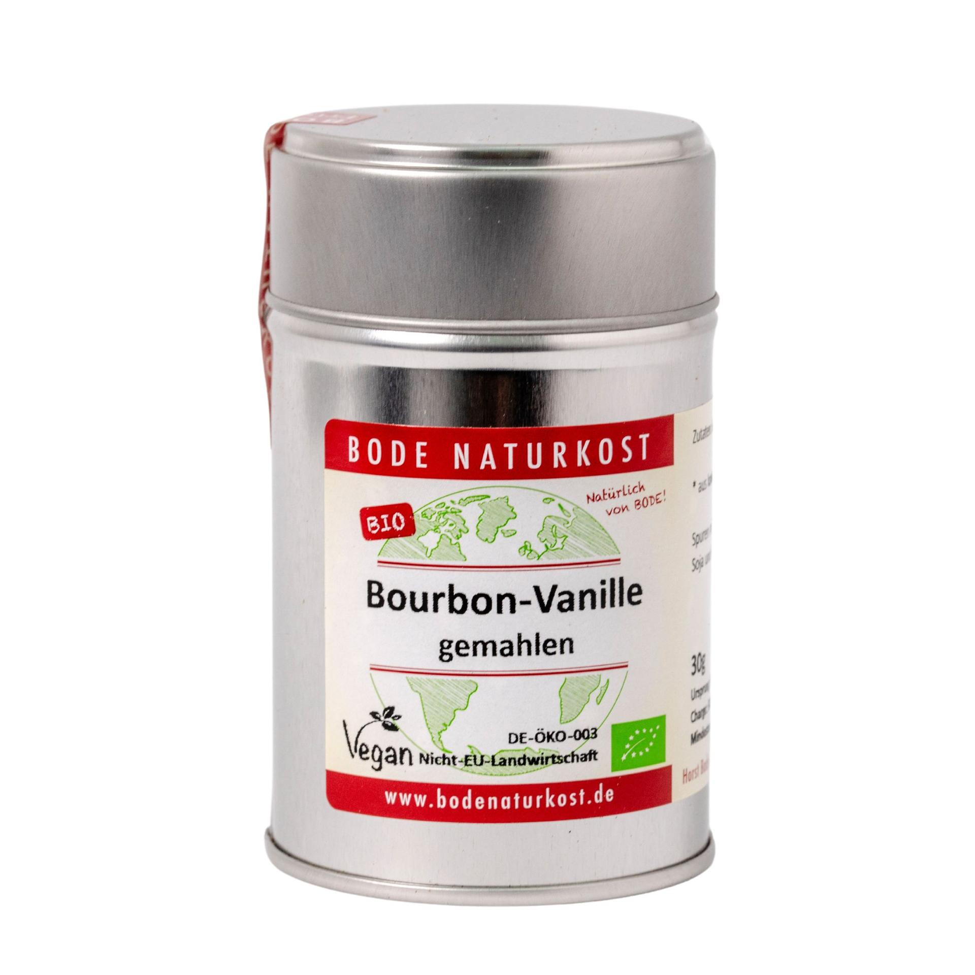 Bio gemalen Bourbon-vanille 6x30g
