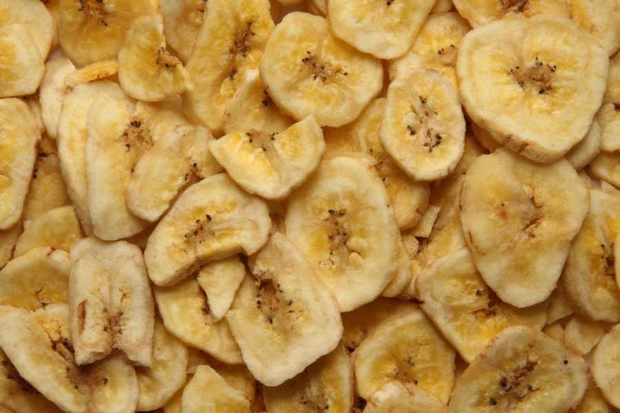 Biologische ongezoete banaanchips 6x250g