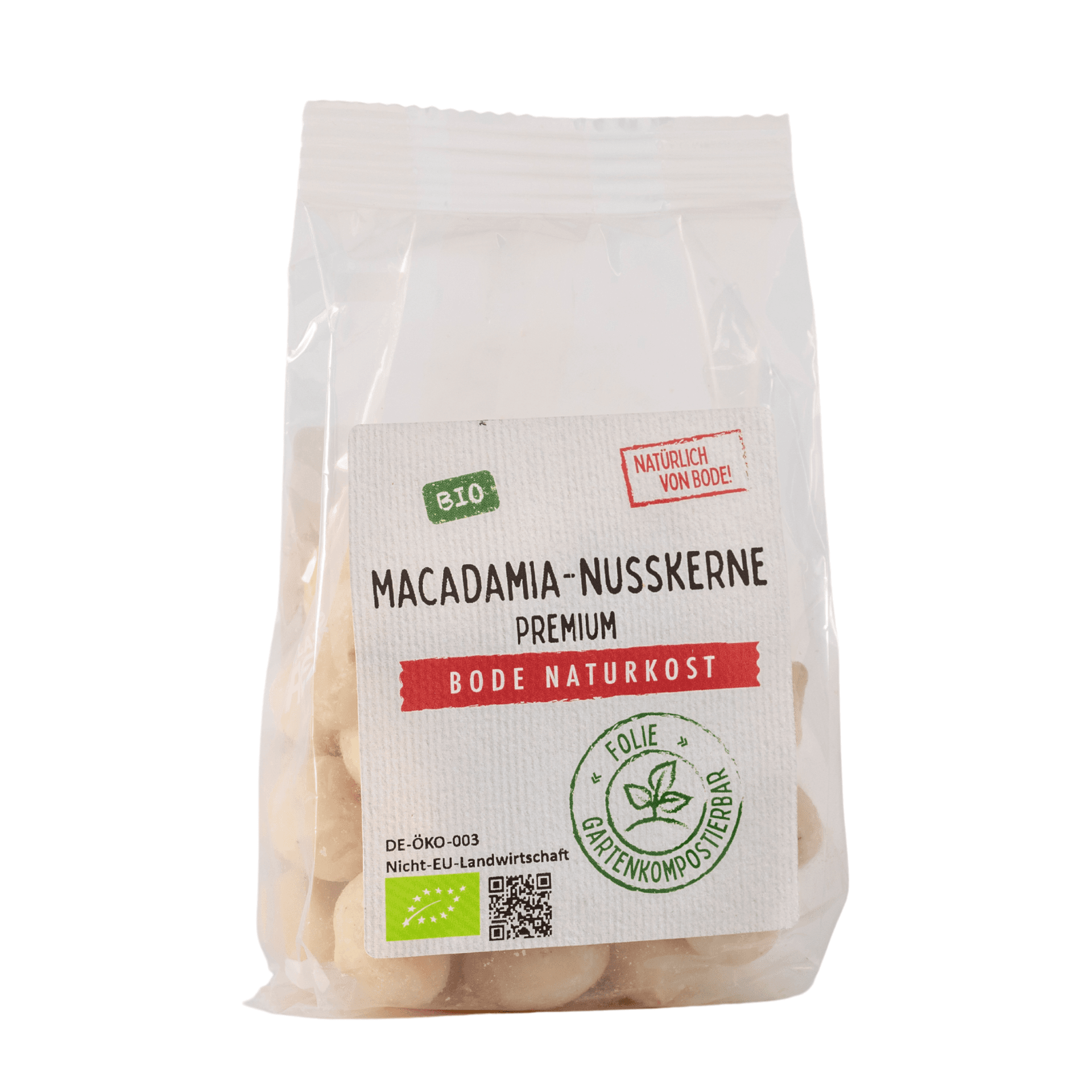 Macadamianoten rauw bio Premium, tuincompostzak 6x100g