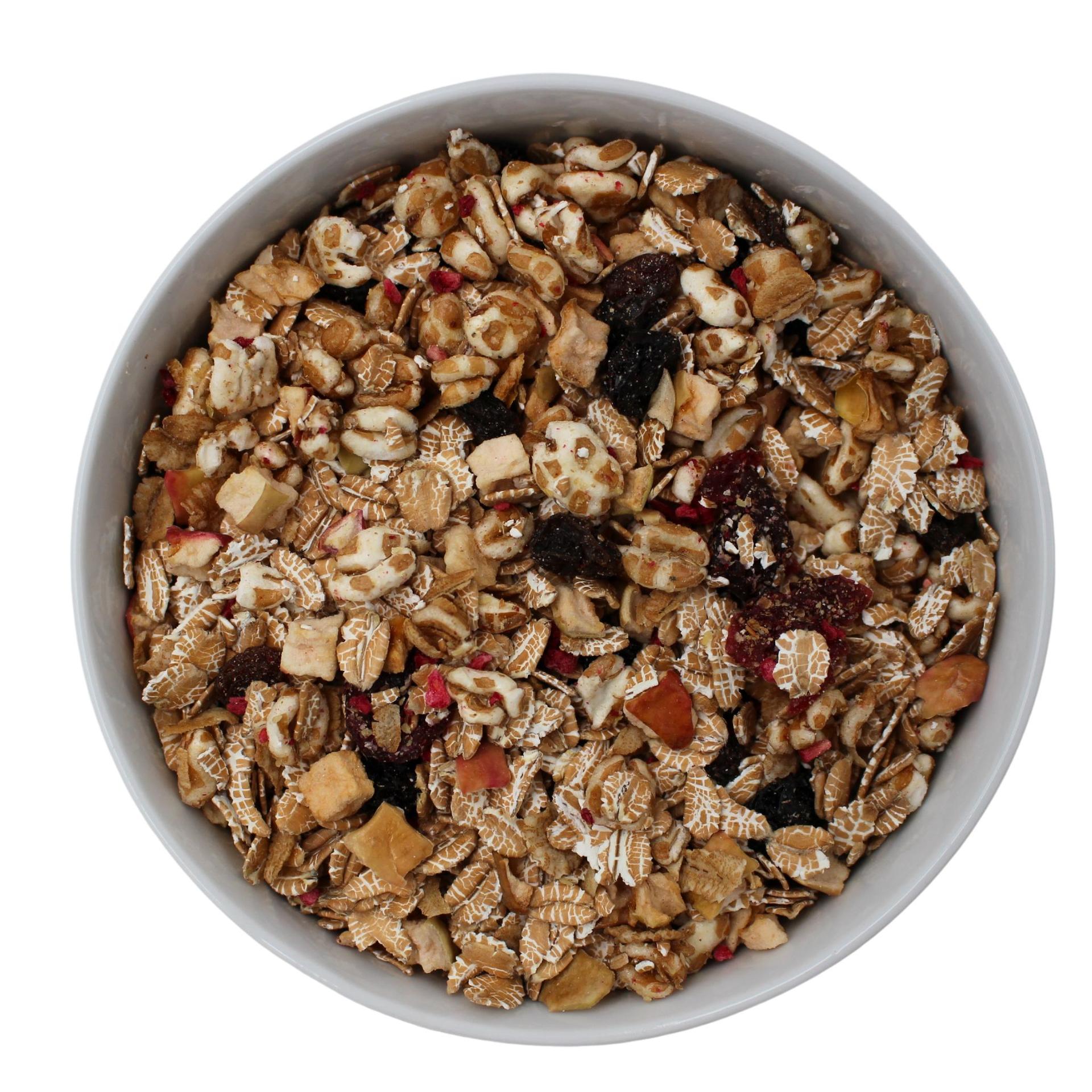 Muesli gemaakt van biologische spelt met gedroogd fruit 20kg