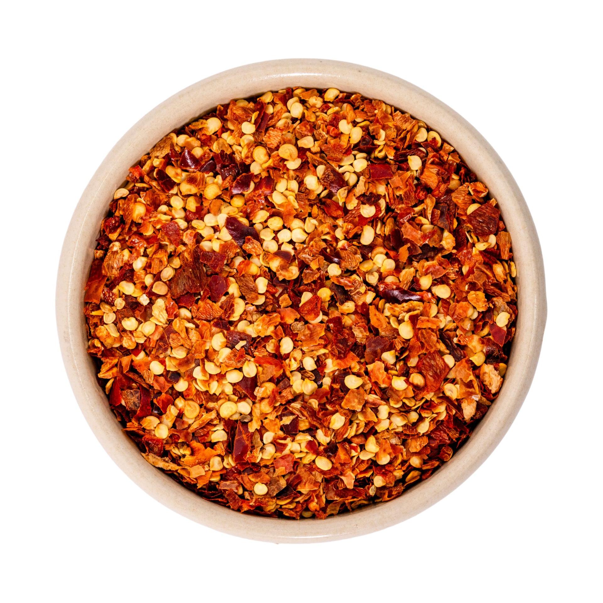 Gemalen chilipepers met biologisch zaad 20kg