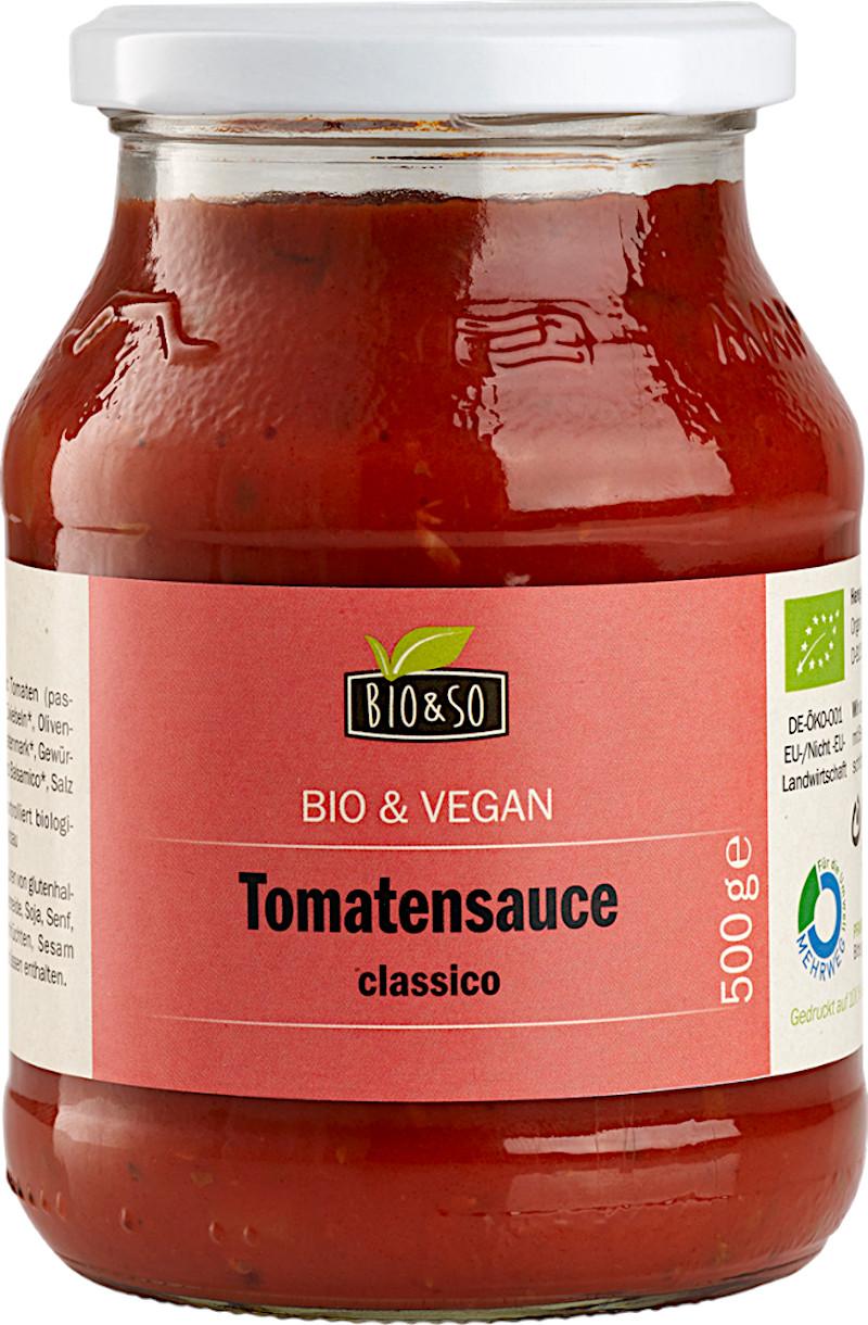 Biologisch Tomatensaus Classico Bio&So 6x500g