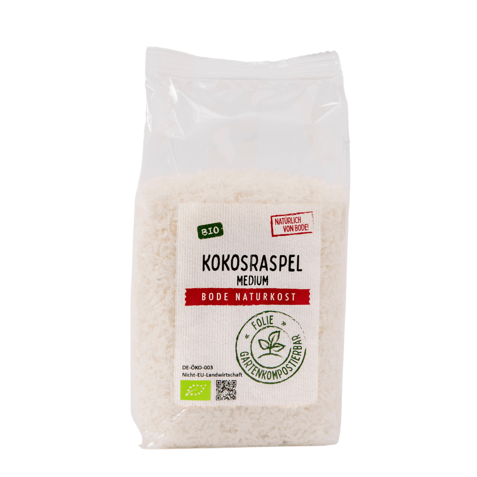 Biologische kokosschijfjes gemiddeld, composteerbare zak 6x200g