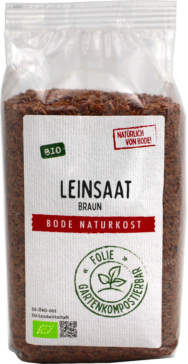 Biologische bruine lijnzaad Europa, tuincomposteerbare zak 6x500g