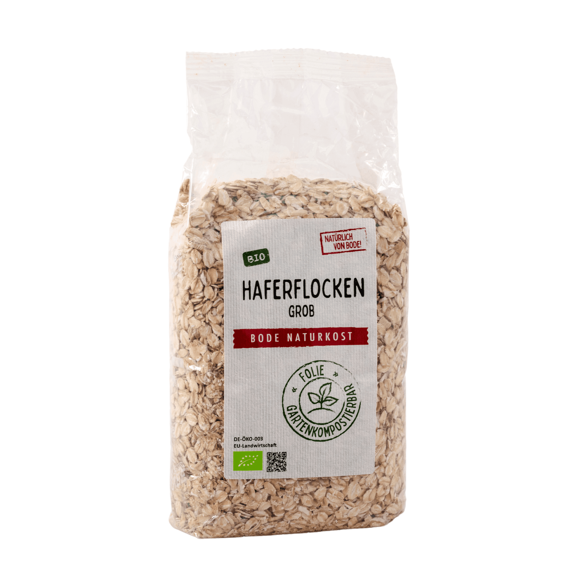 Grostige havervlokken bio, composteerbare zak 6x500g