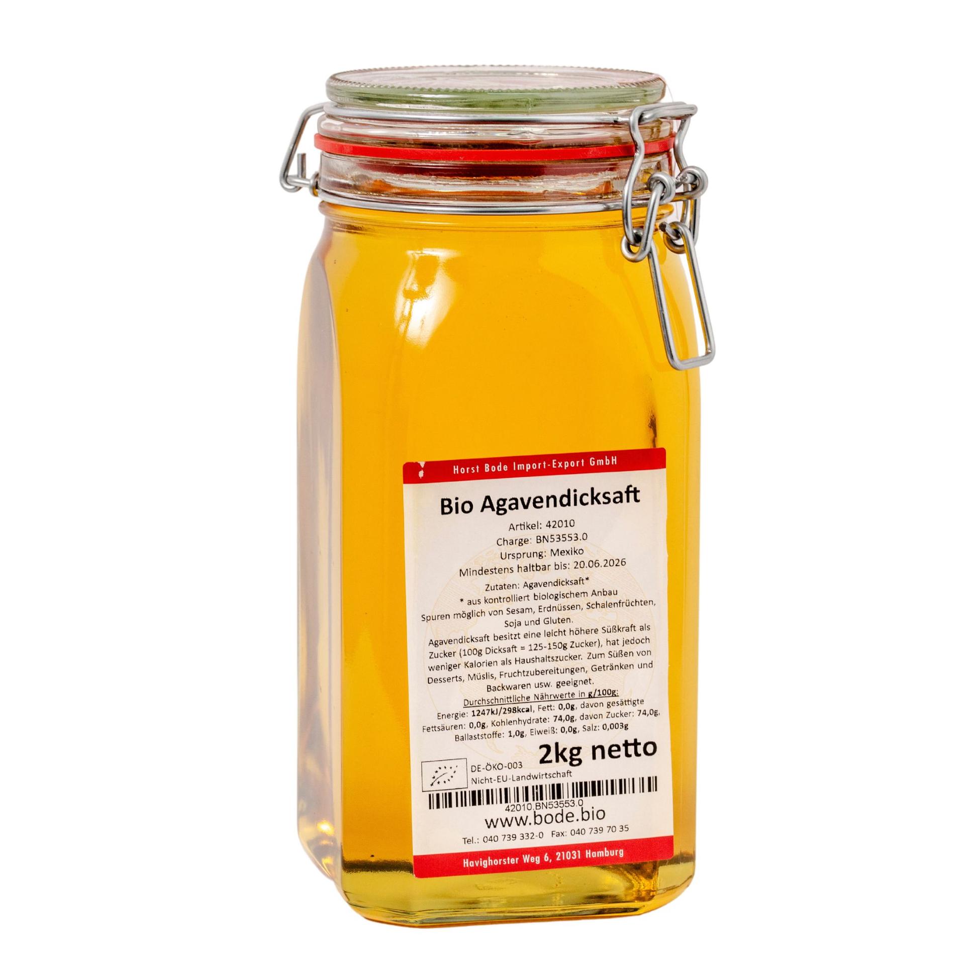 Biologische Agavesiroop in draadbakglas 2kg