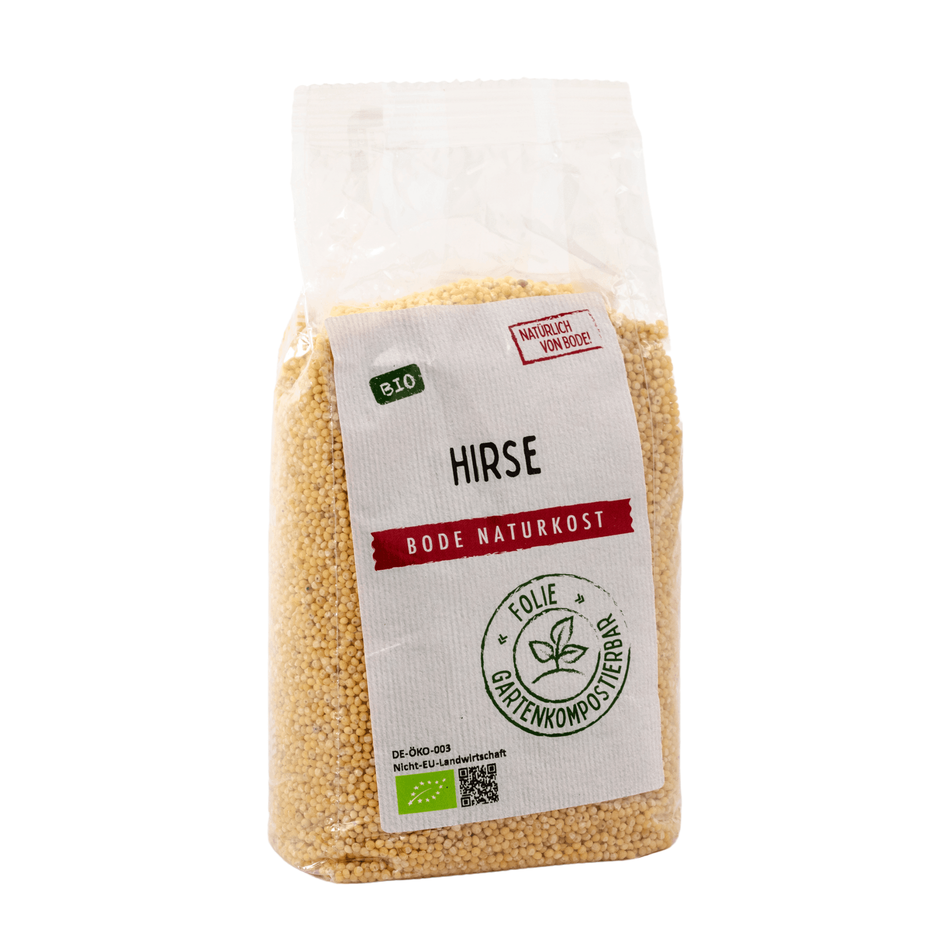 Biologische gierst, tuincomposteerbare zak 6x500g