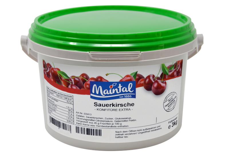 Biologische Zuurkriekenconfituur Maintal 3kg met Duitse biologische suiker