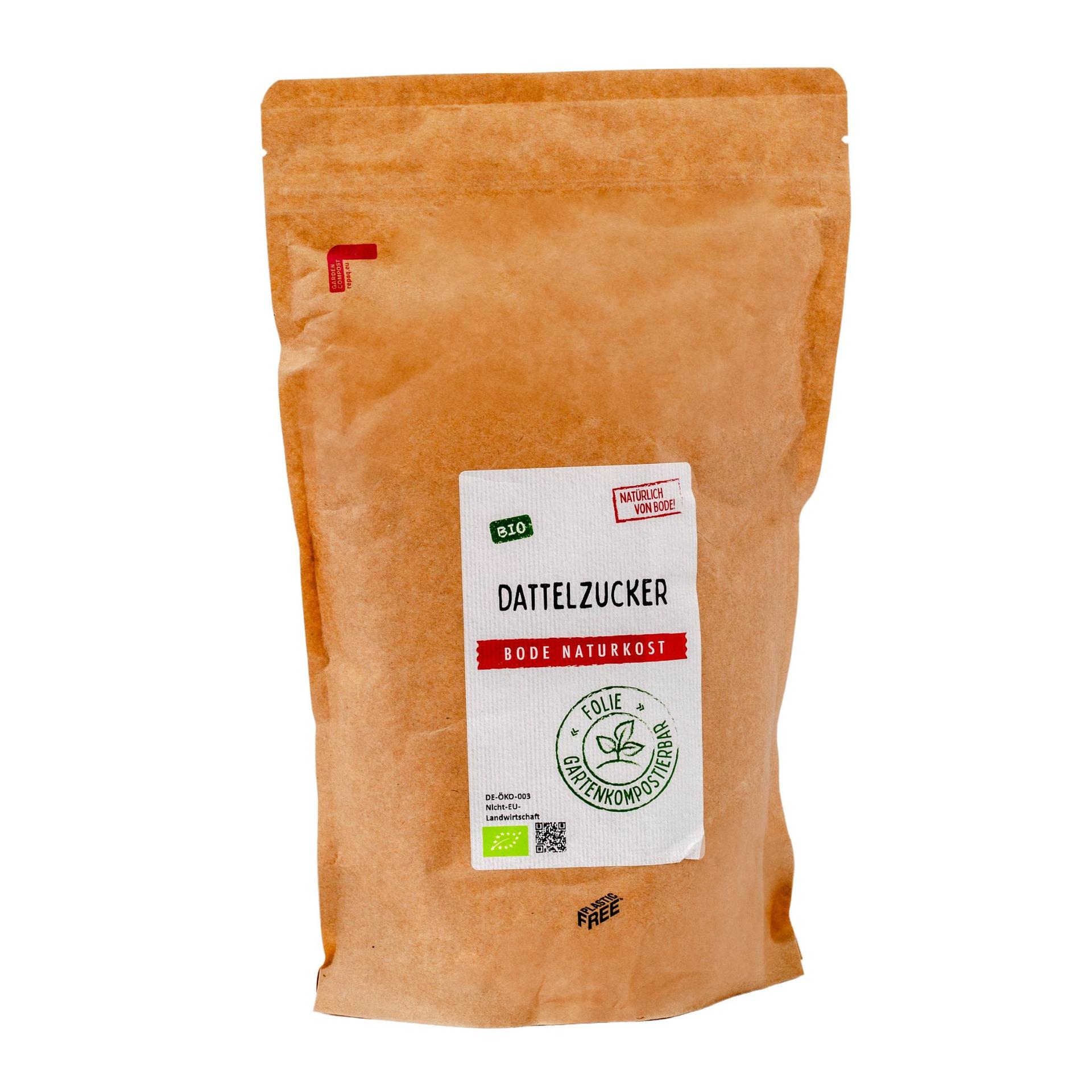Biologische dadelsuiker, composteerbare zak van 6x800g