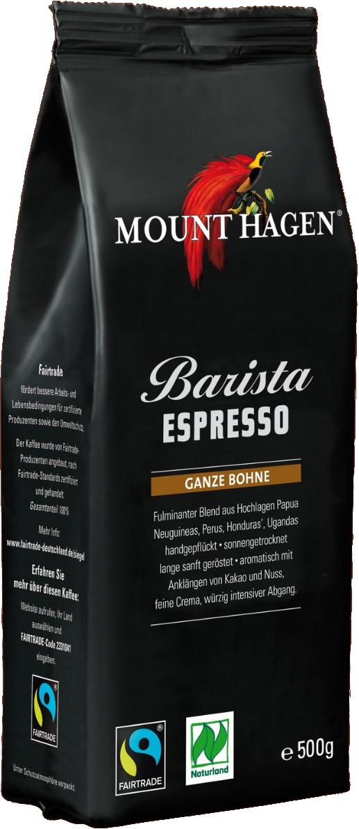 Espresso bonen Barista Biologisch Naturland Fairtrade Mount Hagen 6x500g