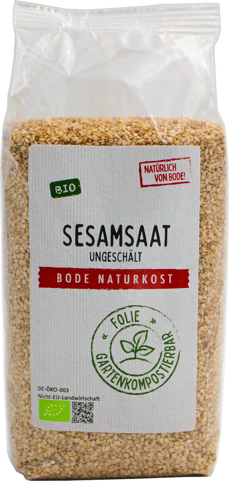 Biologische ongepelde sesamzaad 6x500g