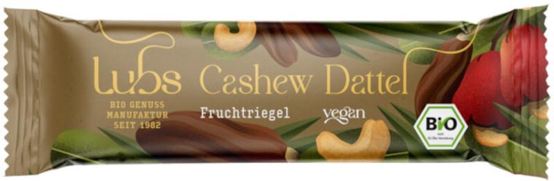 Vruchtenreep Cashew-Dattel Biologisch Lubs 24x40g